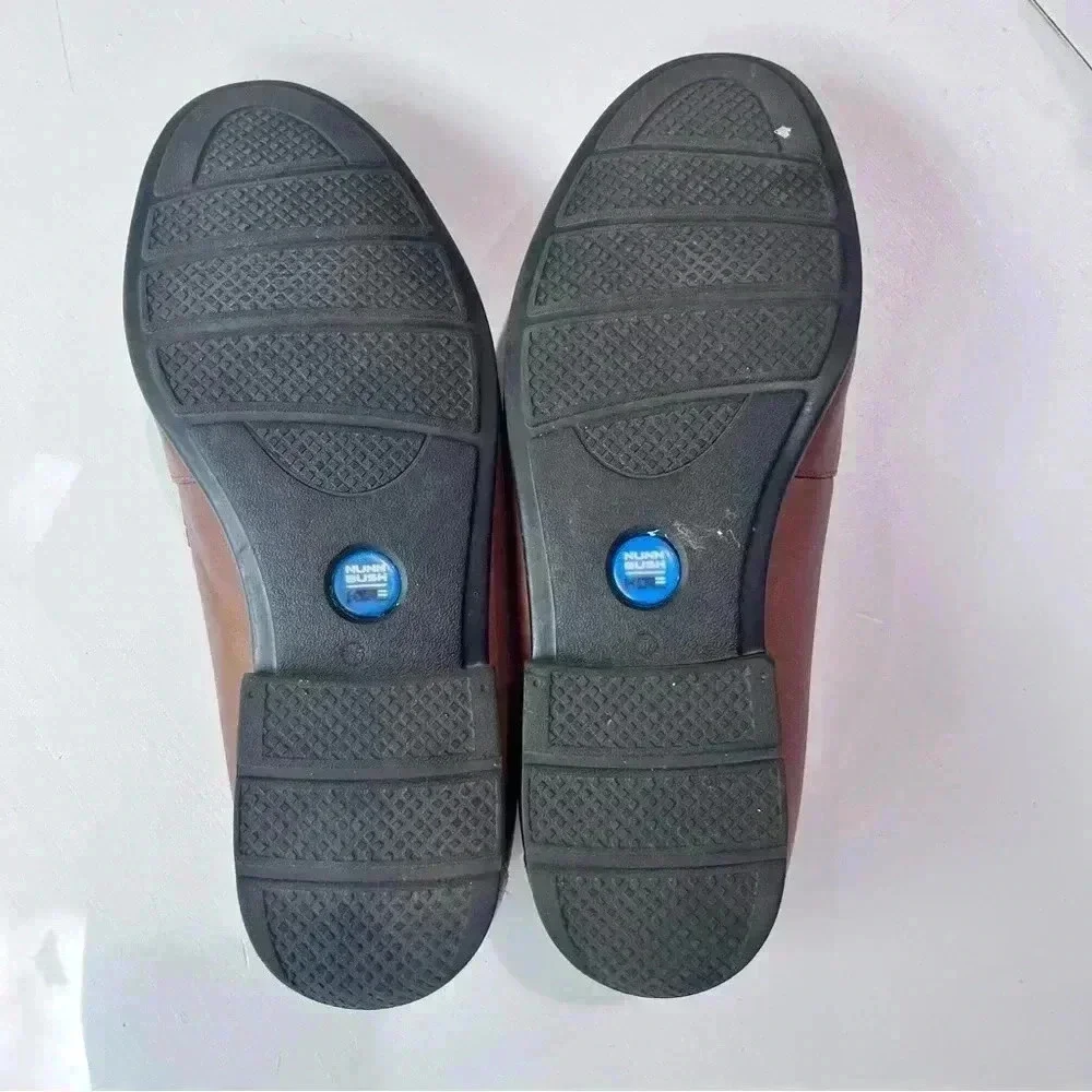 Men Nunn Bush Drexel Moc Toe Penny Loafer KORE Walking Comfort Leather Sz‎ 9